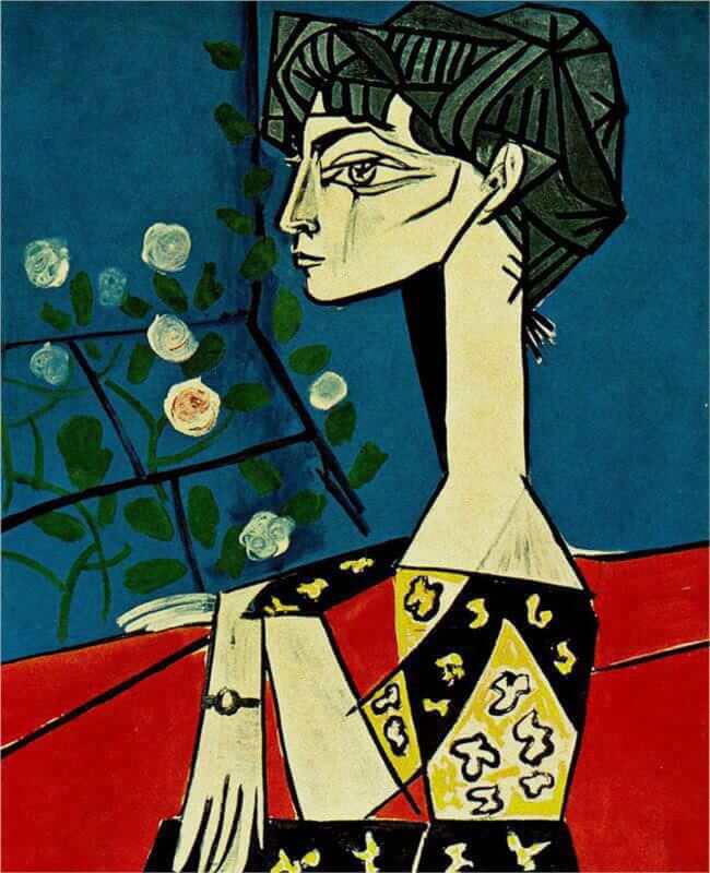 Jacqueline with flowers, 1954 by Picasso