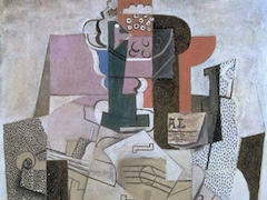 Bowl of Fruit, Violin and Bottle by Pablo Picasso