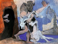 Minotaur with Dead Mare in front of a Cave by Pablo Picasso
