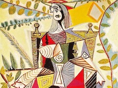 Seated Woman in a Garden by Pablo Picasso