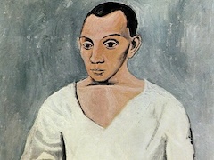 Self Portrait with Palette by Pablo Picasso