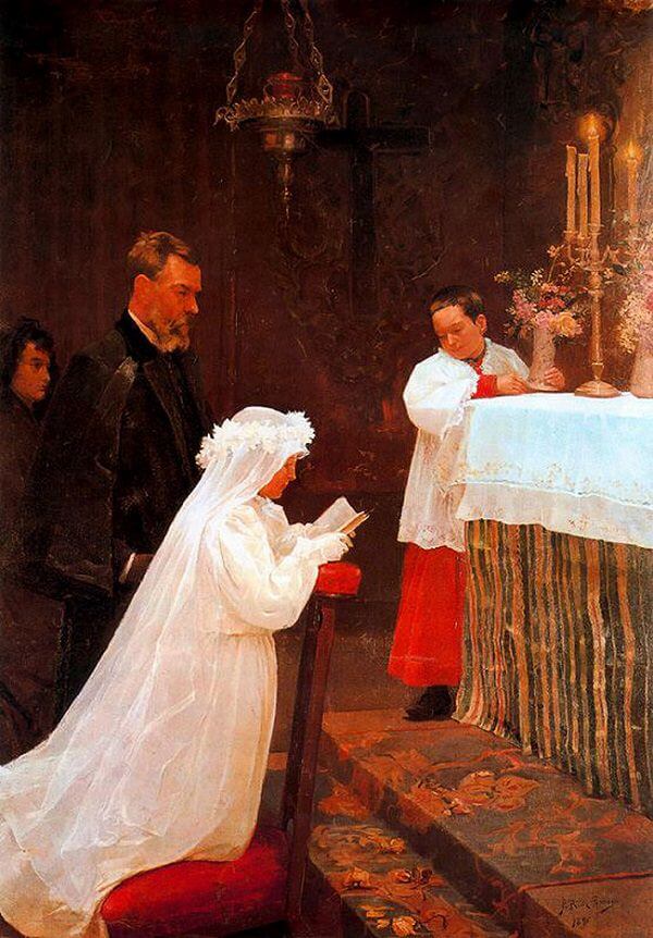 First Communion, 1896 by Pablo Picasso