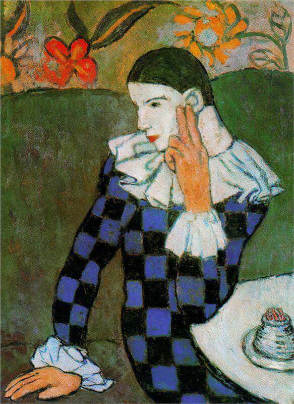 Harlequin, 1901 by Picasso
