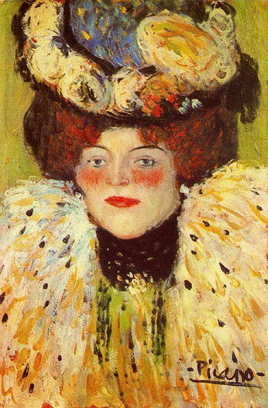 Woman with a Hat, 1901 by Pablo Picasso